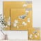 Designart - Gold Bird on Blossoms II - Farmhouse Canvas Artwork